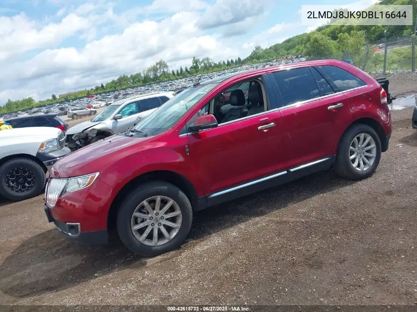 2013 Lincoln Mkx VIN: 2LMDJ8JK9DBL16644 Lot: 42615733