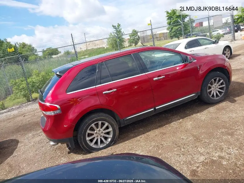 2013 Lincoln Mkx VIN: 2LMDJ8JK9DBL16644 Lot: 42615733