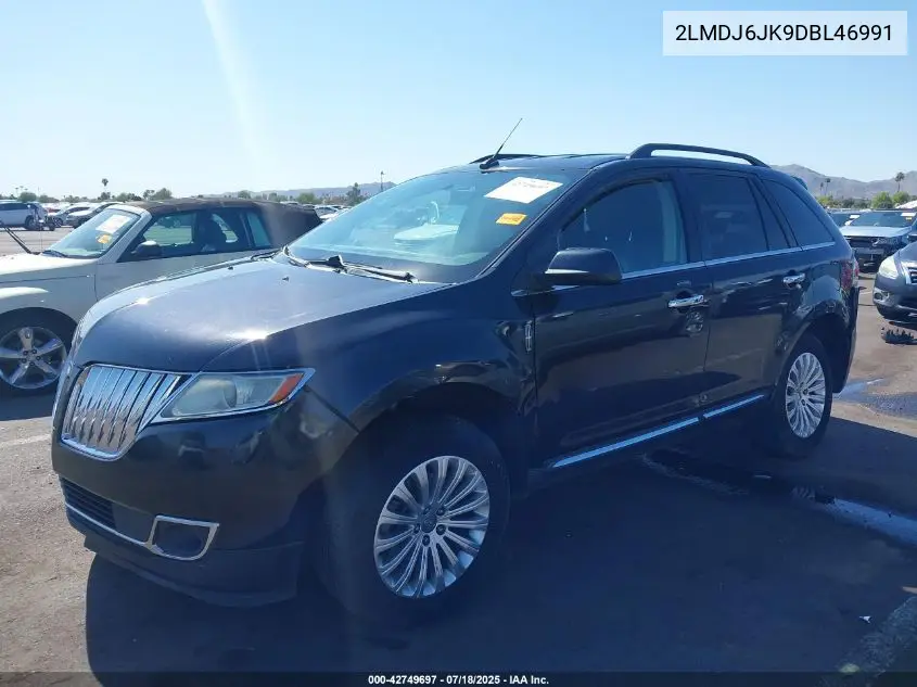 2013 Lincoln Mkx VIN: 2LMDJ6JK9DBL46991 Lot: 42749697