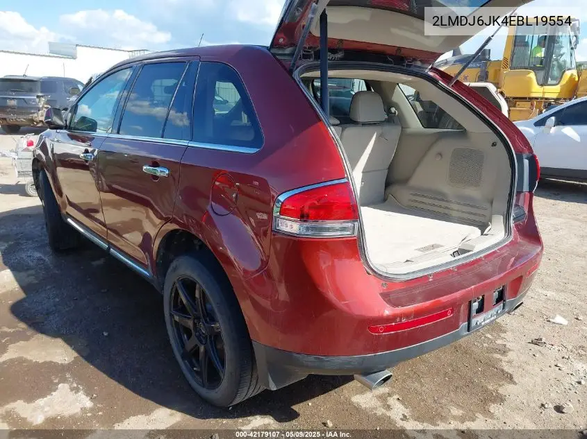 2014 Lincoln Mkx VIN: 2LMDJ6JK4EBL19554 Lot: 42179107