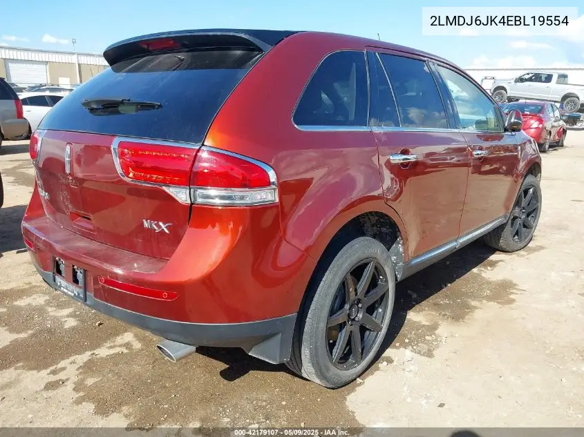 2014 Lincoln Mkx VIN: 2LMDJ6JK4EBL19554 Lot: 42179107