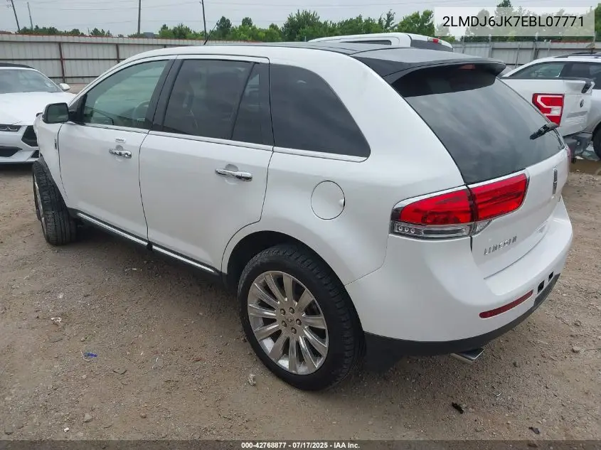 2014 Lincoln Mkx VIN: 2LMDJ6JK7EBL07771 Lot: 42768877