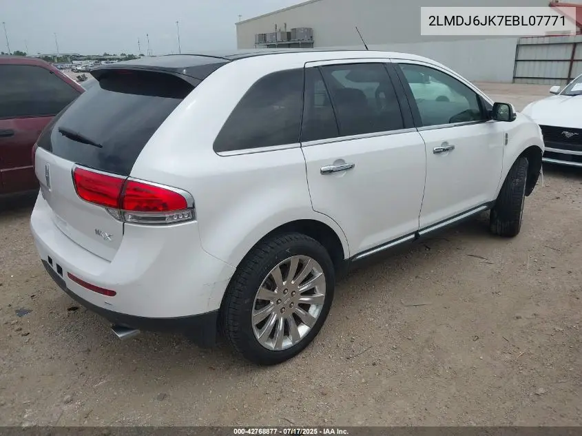 2014 Lincoln Mkx VIN: 2LMDJ6JK7EBL07771 Lot: 42768877