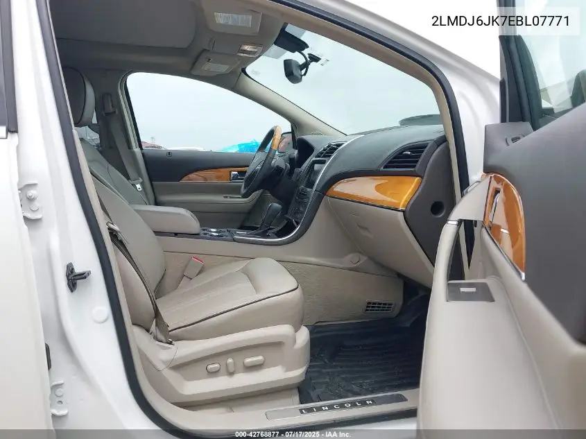 2014 Lincoln Mkx VIN: 2LMDJ6JK7EBL07771 Lot: 42768877
