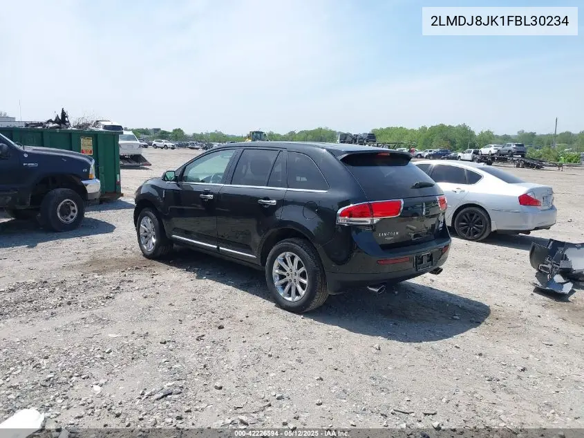 2015 Lincoln Mkx VIN: 2LMDJ8JK1FBL30234 Lot: 42226594