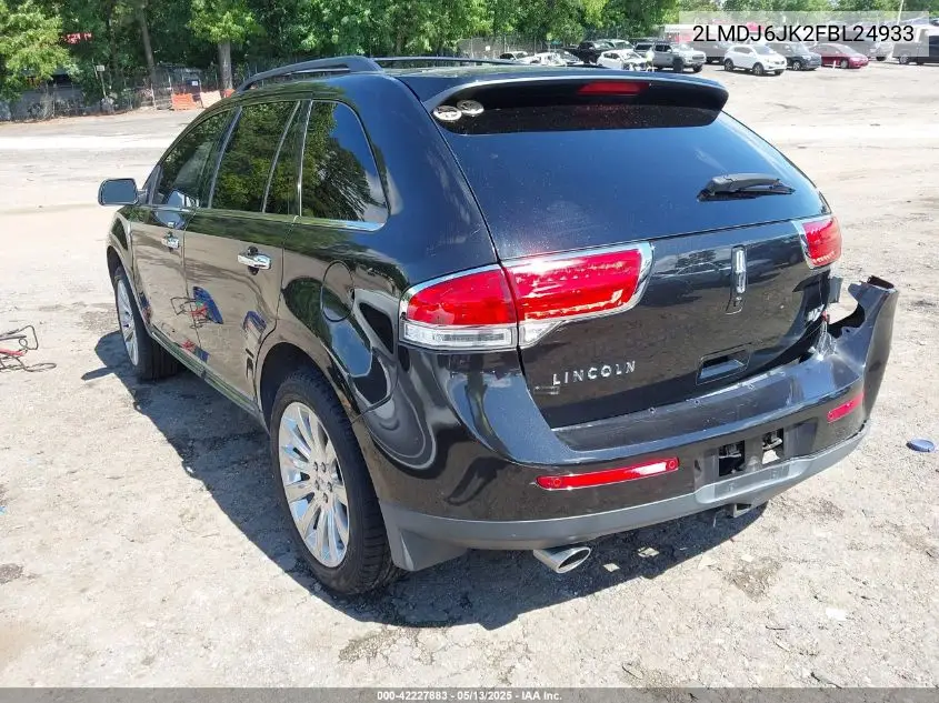2015 Lincoln Mkx VIN: 2LMDJ6JK2FBL24933 Lot: 42227883