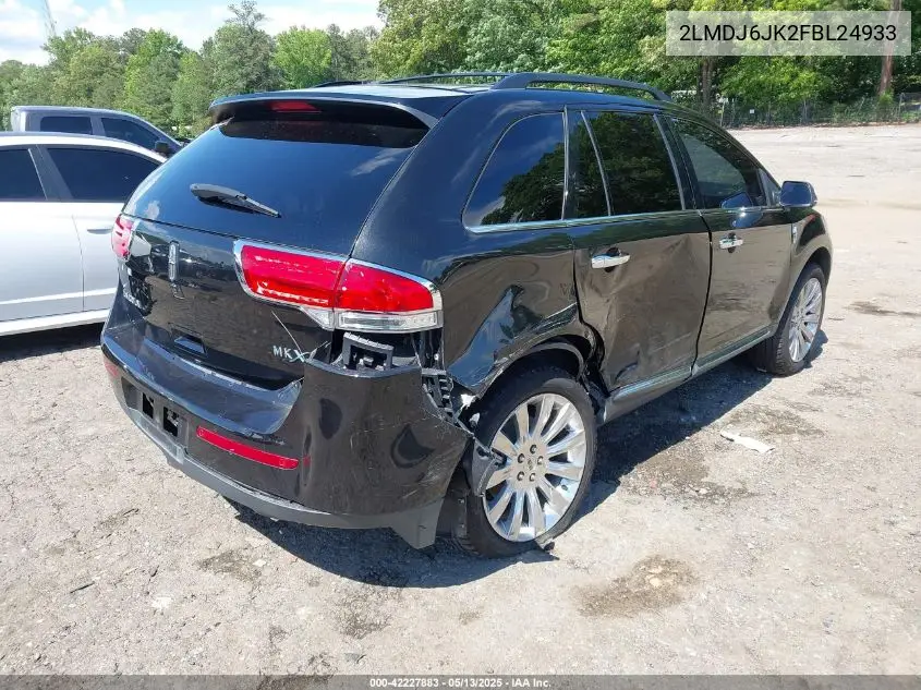 2015 Lincoln Mkx VIN: 2LMDJ6JK2FBL24933 Lot: 42227883