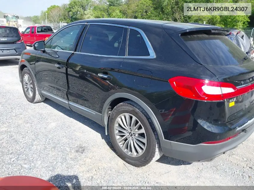 2016 Lincoln Mkx Select VIN: 2LMTJ6KR9GBL24307 Lot: 42198439