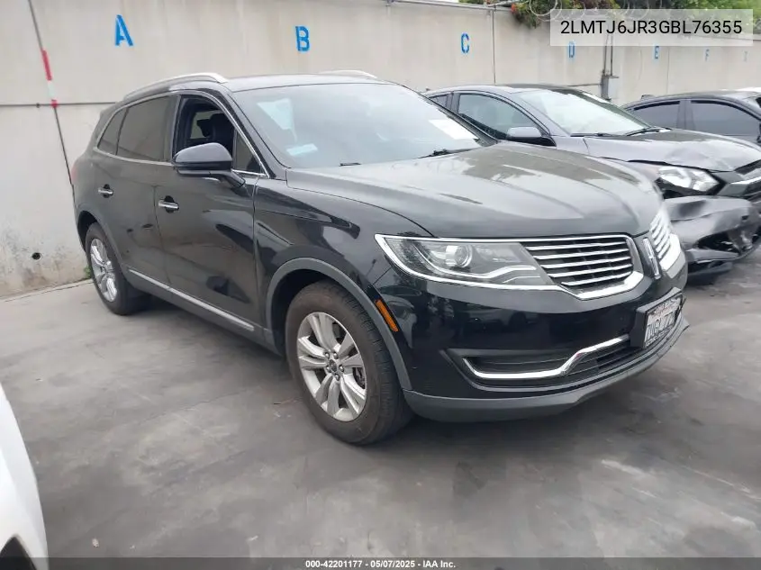 2016 Lincoln Mkx Premiere VIN: 2LMTJ6JR3GBL76355 Lot: 42201177