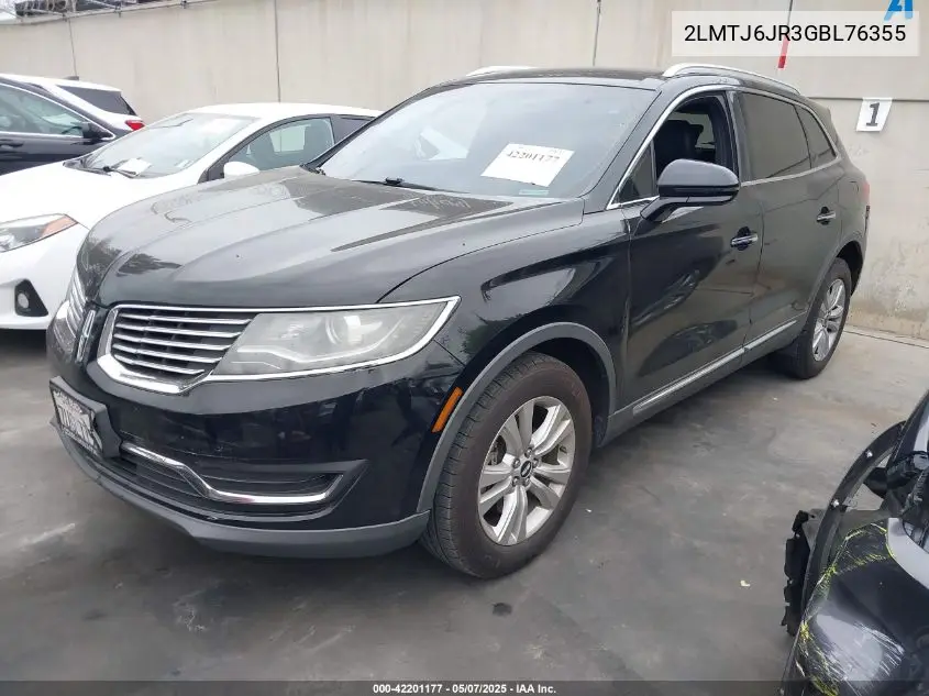2016 Lincoln Mkx Premiere VIN: 2LMTJ6JR3GBL76355 Lot: 42201177