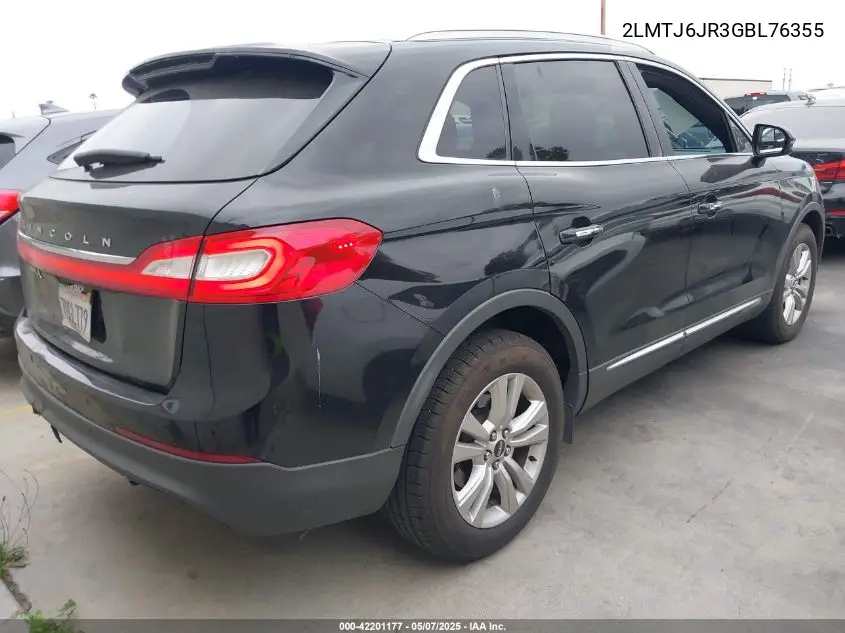 2016 Lincoln Mkx Premiere VIN: 2LMTJ6JR3GBL76355 Lot: 42201177