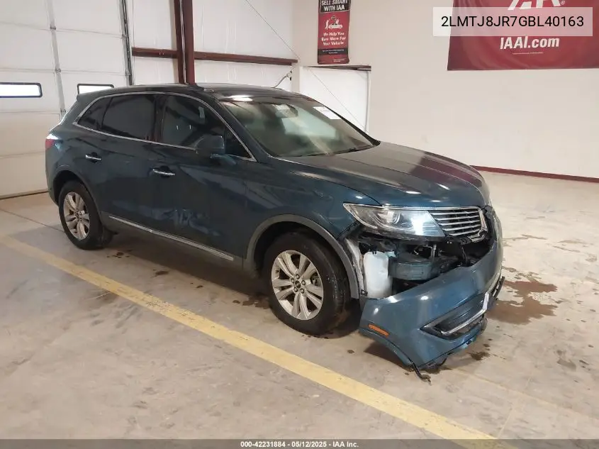 2016 Lincoln Mkx Premiere VIN: 2LMTJ8JR7GBL40163 Lot: 42231884
