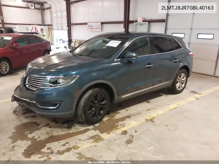 2016 Lincoln Mkx Premiere VIN: 2LMTJ8JR7GBL40163 Lot: 42231884