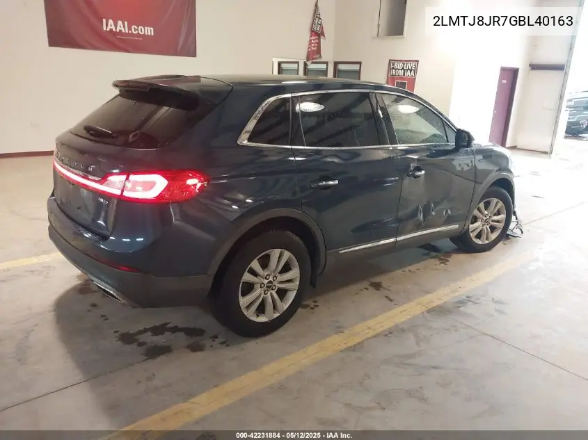 2016 Lincoln Mkx Premiere VIN: 2LMTJ8JR7GBL40163 Lot: 42231884