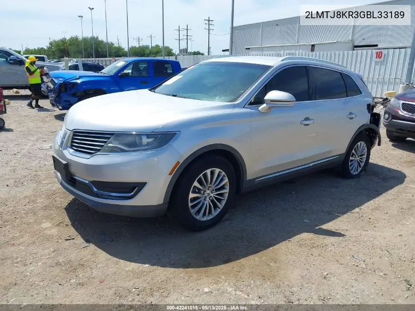 2016 Lincoln Mkx Select VIN: 2LMTJ8KR3GBL33189 Lot: 42241015
