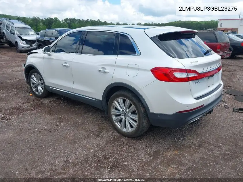 2016 Lincoln Mkx Reserve VIN: 2LMPJ8LP3GBL23275 Lot: 42244103