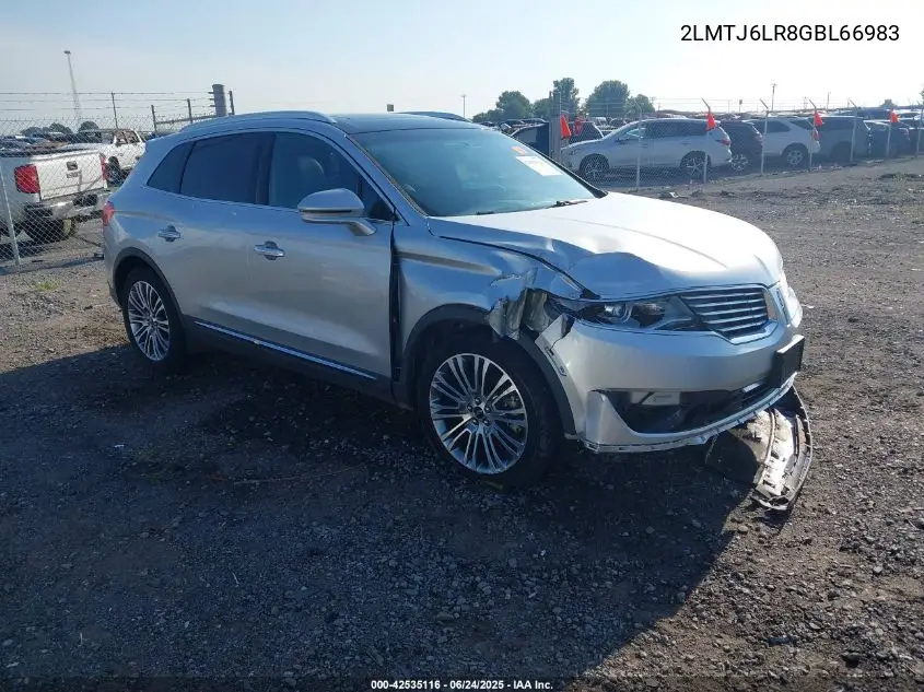 2016 Lincoln Mkx Reserve VIN: 2LMTJ6LR8GBL66983 Lot: 42535116