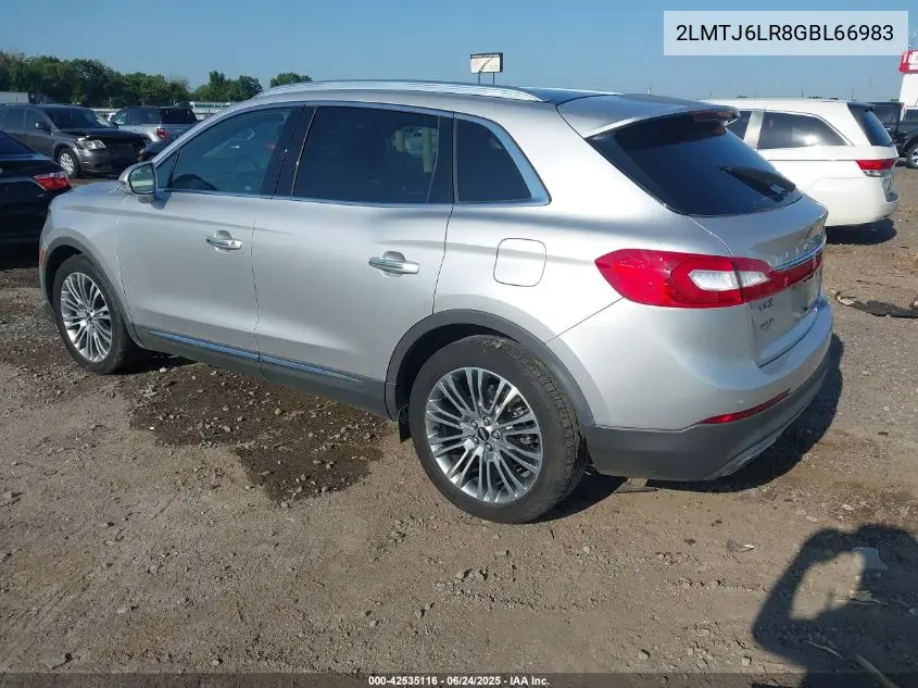 2016 Lincoln Mkx Reserve VIN: 2LMTJ6LR8GBL66983 Lot: 42535116