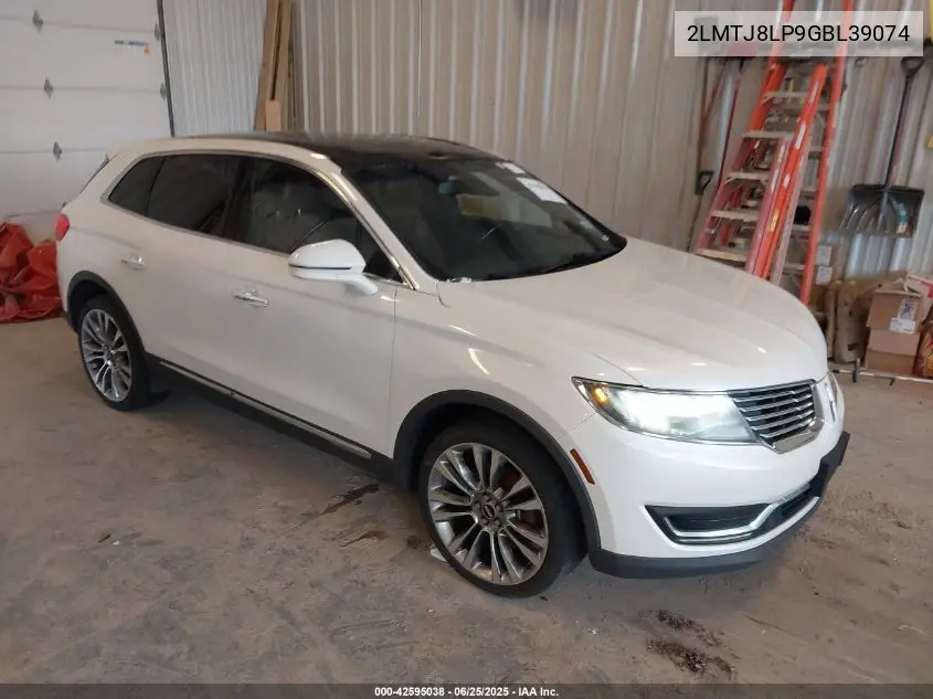 2016 Lincoln Mkx Reserve VIN: 2LMTJ8LP9GBL39074 Lot: 42595038