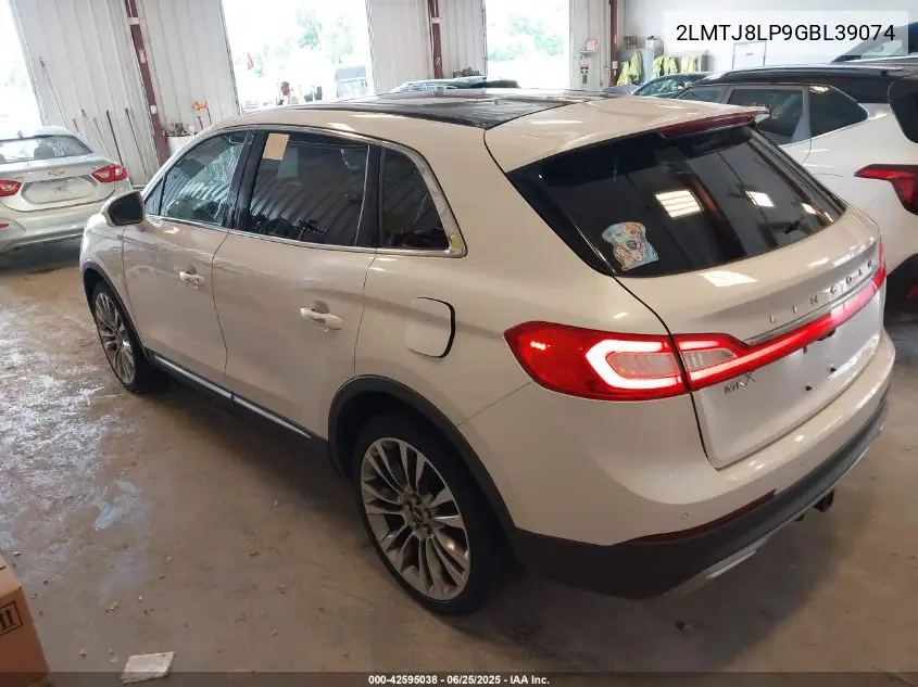 2016 Lincoln Mkx Reserve VIN: 2LMTJ8LP9GBL39074 Lot: 42595038