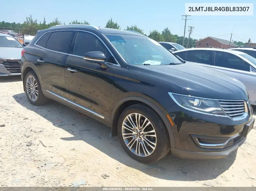2016 Lincoln Mkx Reserve VIN: 2LMTJ8LR4GBL83307 Lot: 42606352