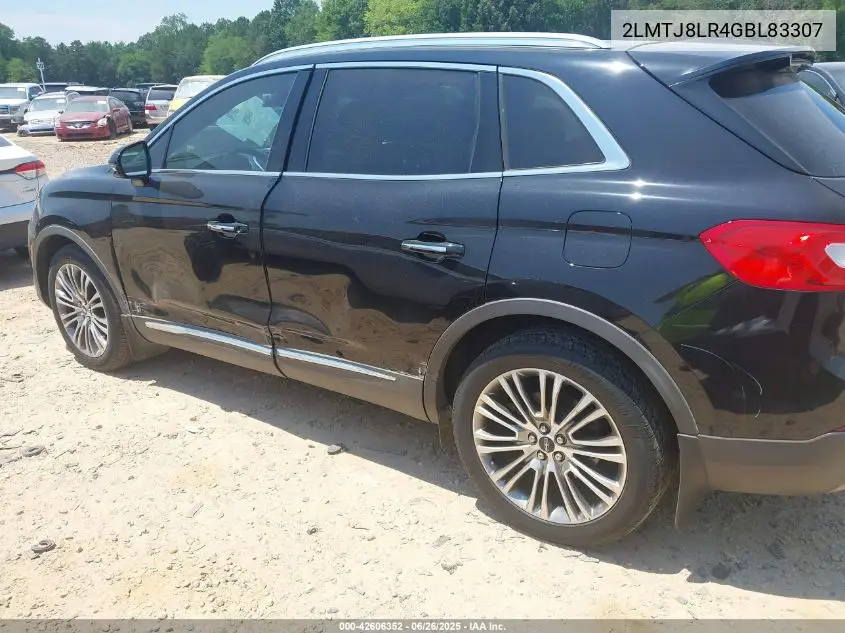 2016 Lincoln Mkx Reserve VIN: 2LMTJ8LR4GBL83307 Lot: 42606352