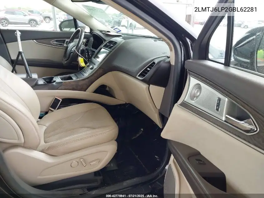2016 Lincoln Mkx Reserve VIN: 2LMTJ6LP2GBL62281 Lot: 42775941