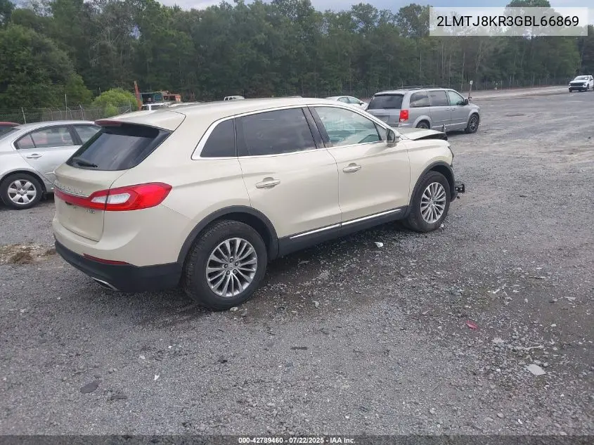2016 Lincoln Mkx Select VIN: 2LMTJ8KR3GBL66869 Lot: 42789460