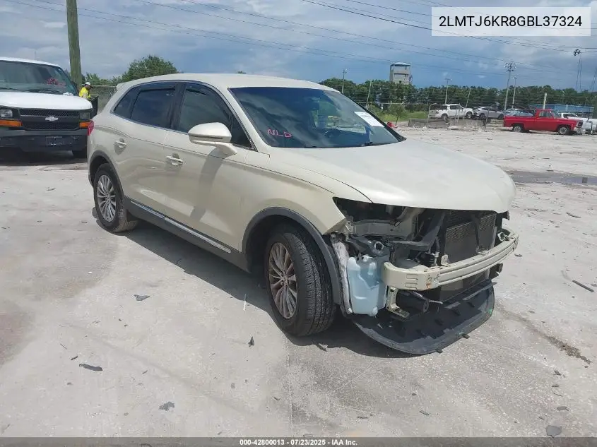 2016 Lincoln Mkx Select VIN: 2LMTJ6KR8GBL37324 Lot: 42800013
