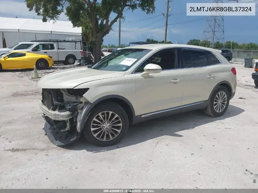 2016 Lincoln Mkx Select VIN: 2LMTJ6KR8GBL37324 Lot: 42800013