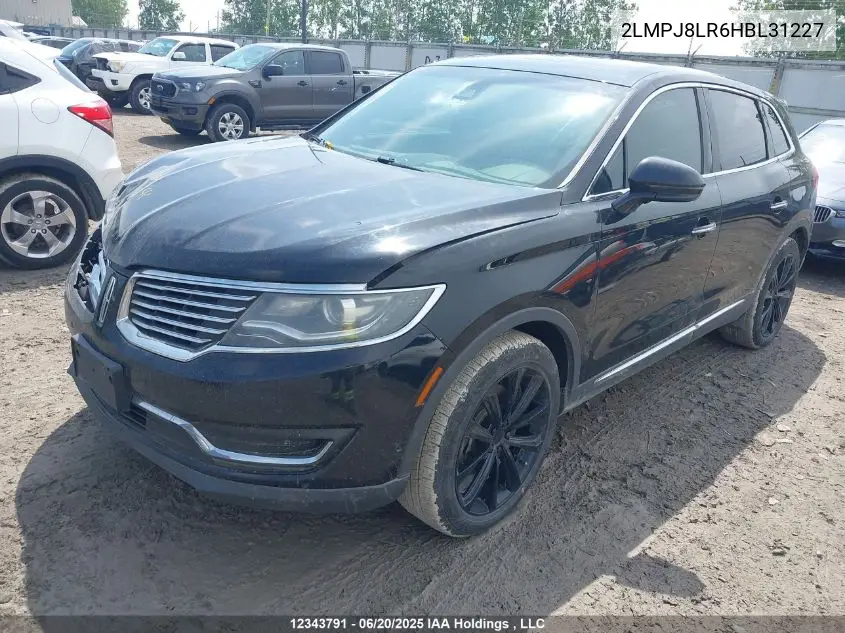2017 Lincoln Mkx Reserve VIN: 2LMPJ8LR6HBL31227 Lot: 12343791