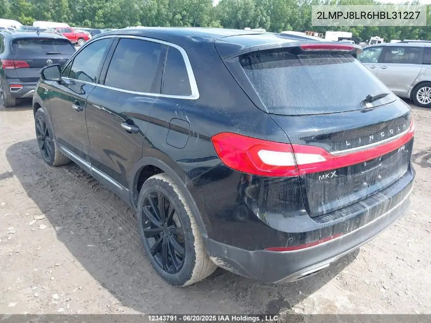 2017 Lincoln Mkx Reserve VIN: 2LMPJ8LR6HBL31227 Lot: 12343791