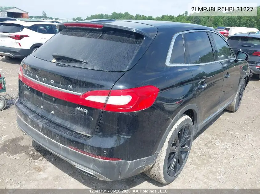 2017 Lincoln Mkx Reserve VIN: 2LMPJ8LR6HBL31227 Lot: 12343791