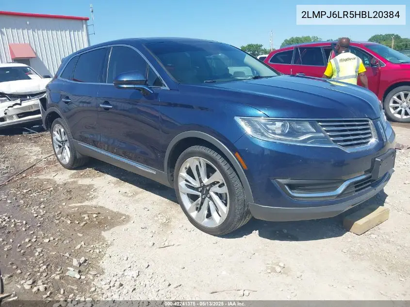 2017 Lincoln Mkx Reserve VIN: 2LMPJ6LR5HBL20384 Lot: 42241375