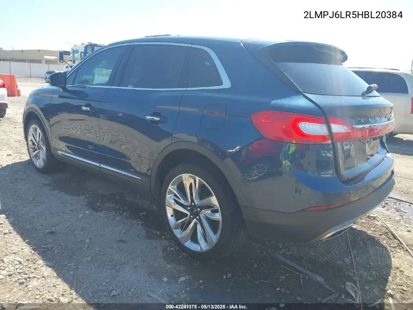 2017 Lincoln Mkx Reserve VIN: 2LMPJ6LR5HBL20384 Lot: 42241375