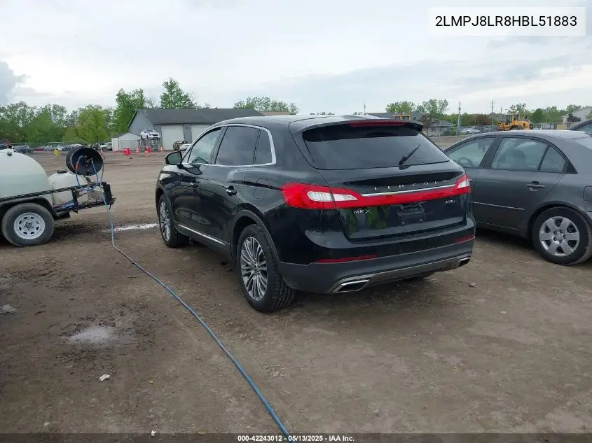2017 Lincoln Mkx Reserve VIN: 2LMPJ8LR8HBL51883 Lot: 42243012