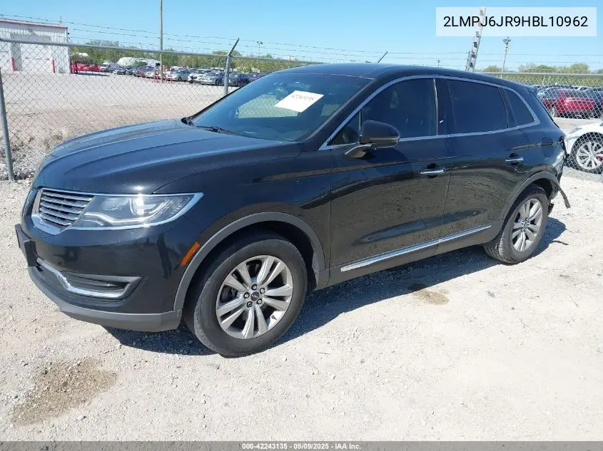 2017 Lincoln Mkx Premiere VIN: 2LMPJ6JR9HBL10962 Lot: 42243135