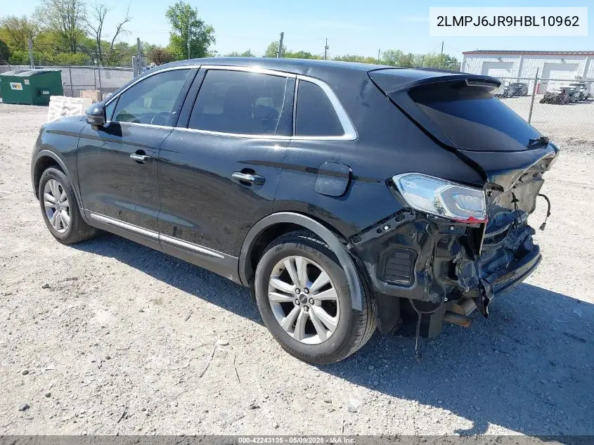 2017 Lincoln Mkx Premiere VIN: 2LMPJ6JR9HBL10962 Lot: 42243135