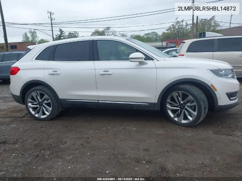 2017 Lincoln Mkx Reserve VIN: 2LMPJ8LR5HBL14872 Lot: 42244881