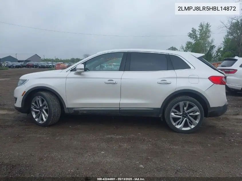 2017 Lincoln Mkx Reserve VIN: 2LMPJ8LR5HBL14872 Lot: 42244881