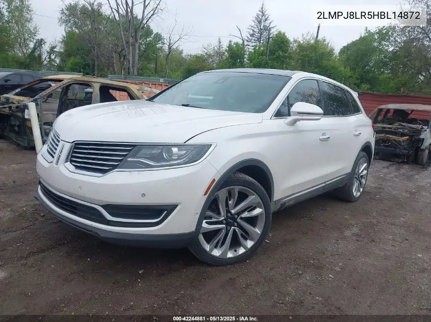 2017 Lincoln Mkx Reserve VIN: 2LMPJ8LR5HBL14872 Lot: 42244881