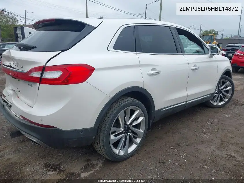 2017 Lincoln Mkx Reserve VIN: 2LMPJ8LR5HBL14872 Lot: 42244881