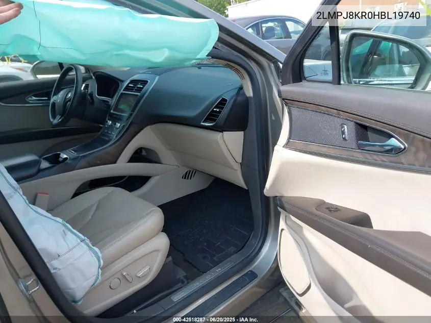 2017 Lincoln Mkx Select VIN: 2LMPJ8KR0HBL19740 Lot: 42518287