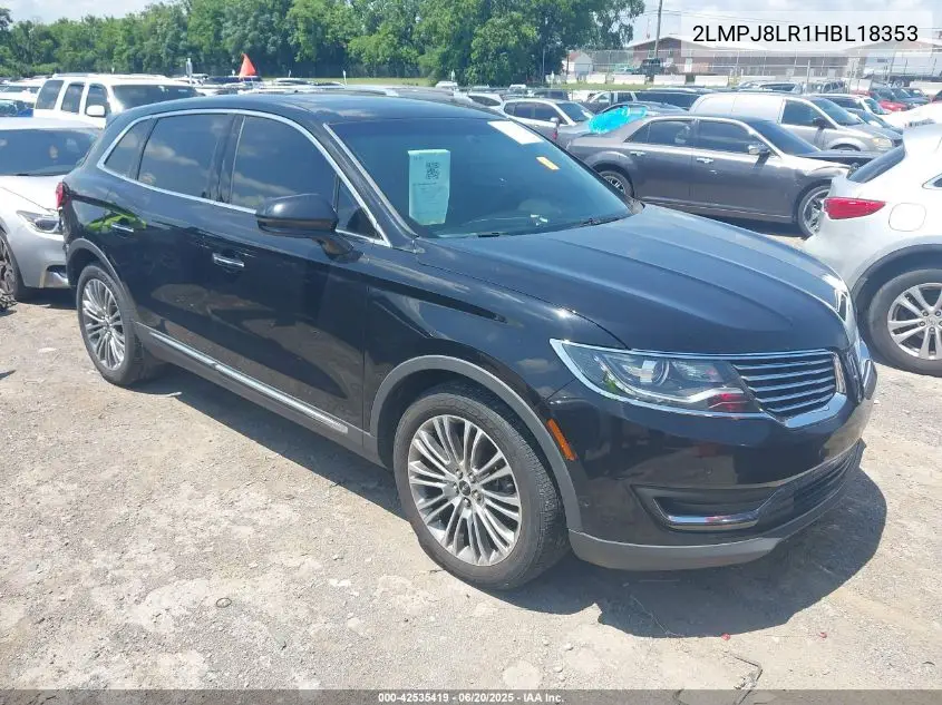 2017 Lincoln Mkx Reserve VIN: 2LMPJ8LR1HBL18353 Lot: 42535419