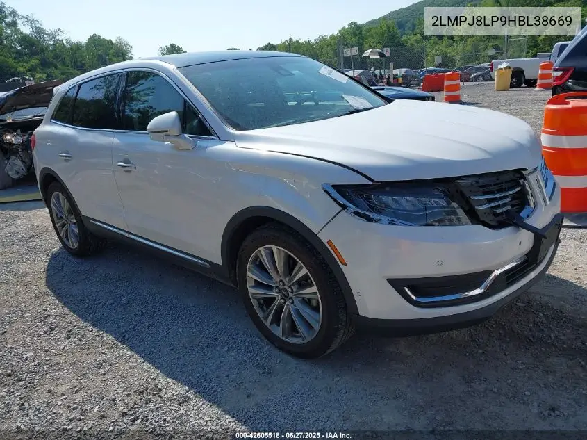 2017 Lincoln Mkx Reserve VIN: 2LMPJ8LP9HBL38669 Lot: 42605518