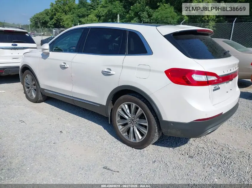 2017 Lincoln Mkx Reserve VIN: 2LMPJ8LP9HBL38669 Lot: 42605518