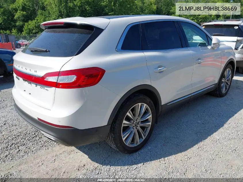 2017 Lincoln Mkx Reserve VIN: 2LMPJ8LP9HBL38669 Lot: 42605518