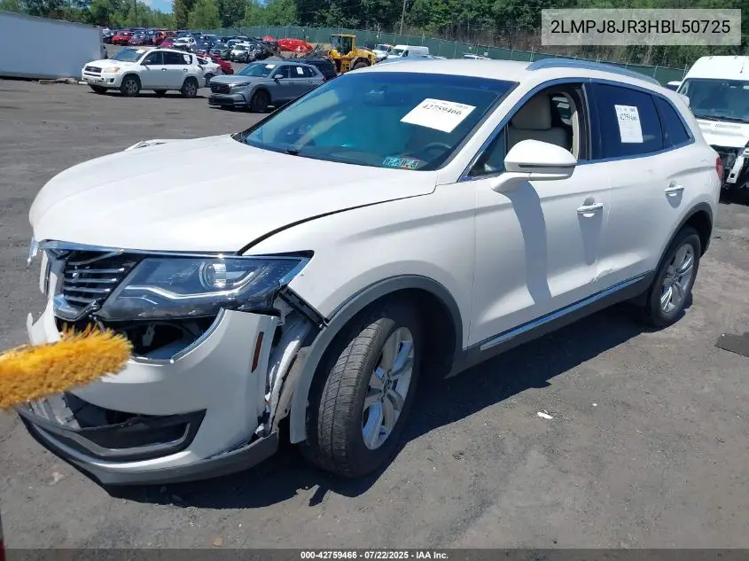 2017 Lincoln Mkx Premiere VIN: 2LMPJ8JR3HBL50725 Lot: 42759466