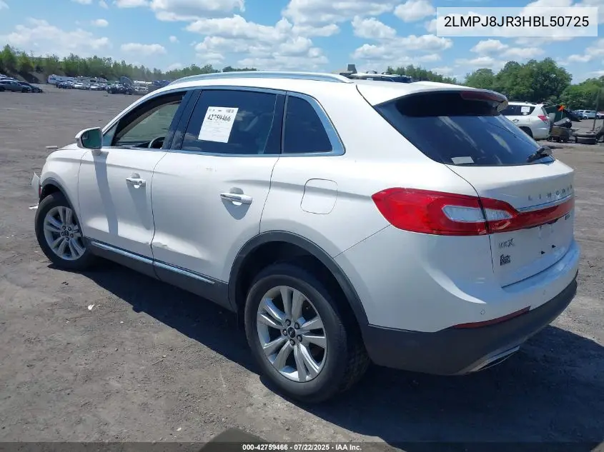 2017 Lincoln Mkx Premiere VIN: 2LMPJ8JR3HBL50725 Lot: 42759466