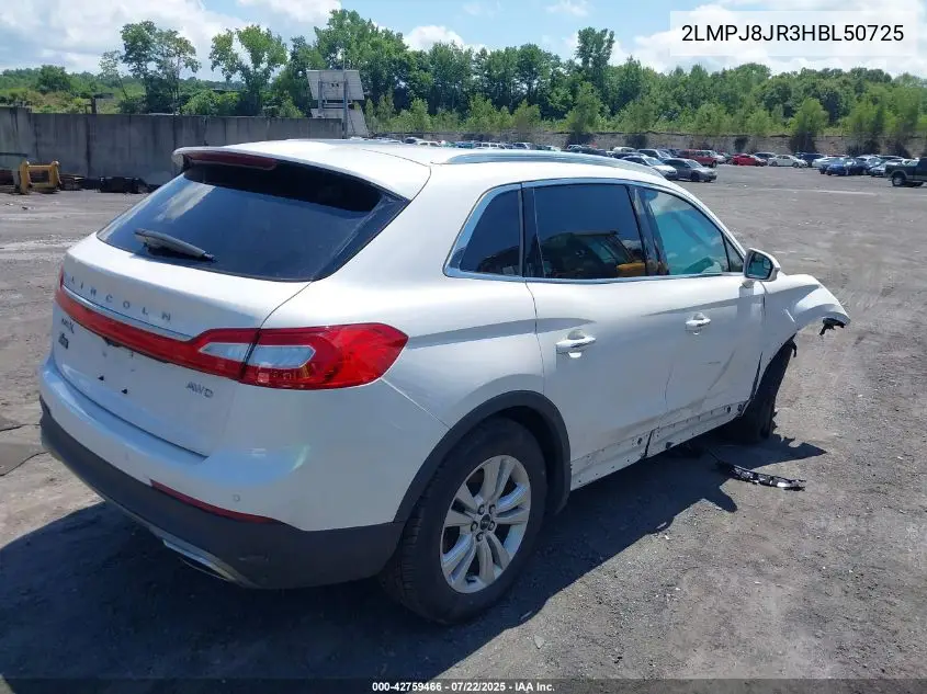 2017 Lincoln Mkx Premiere VIN: 2LMPJ8JR3HBL50725 Lot: 42759466